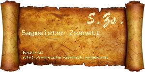 Sagmeister Zsanett névjegykártya