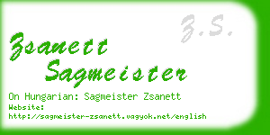 zsanett sagmeister business card